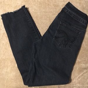 Ethyl Classic Dark Wash Raw Hem Jeans